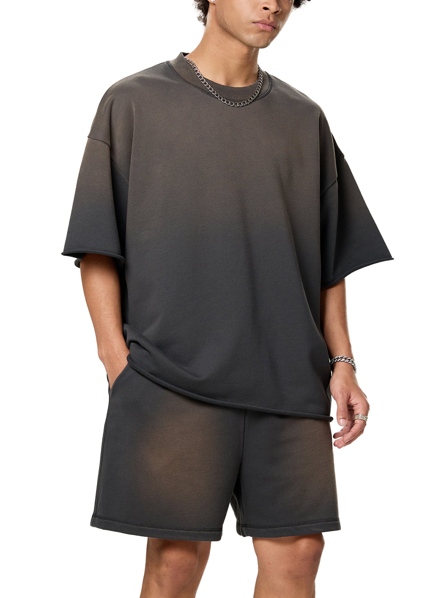 Blanks - Sun Fade Raw Edge T-Shirt - 350 G