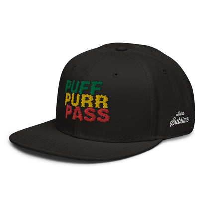 Snapback Hat - PUFF PURR PASS