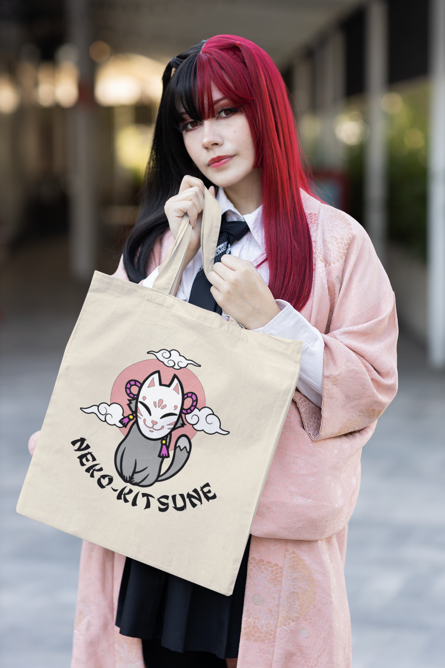 Tote Bags Kitsune Neko